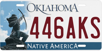 OK license plate 446AKS