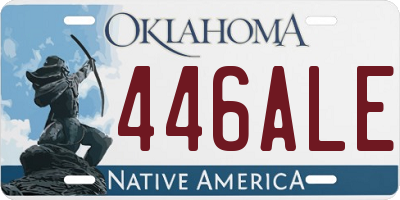 OK license plate 446ALE
