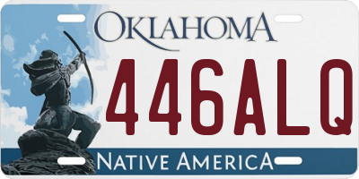 OK license plate 446ALQ