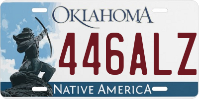 OK license plate 446ALZ