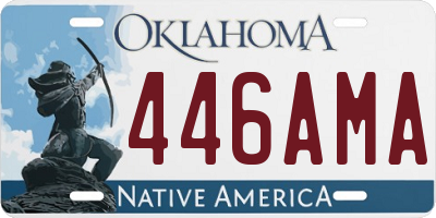 OK license plate 446AMA