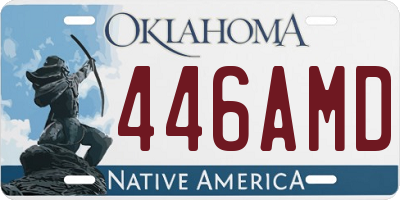 OK license plate 446AMD