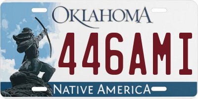 OK license plate 446AMI