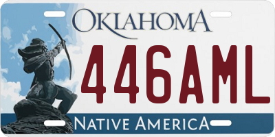 OK license plate 446AML