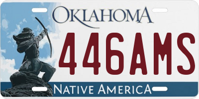 OK license plate 446AMS