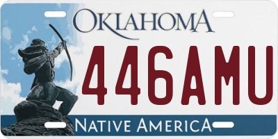 OK license plate 446AMU