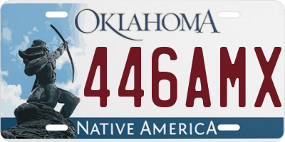 OK license plate 446AMX