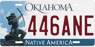 OK license plate 446ANE