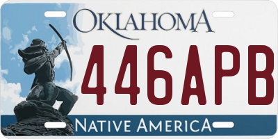 OK license plate 446APB