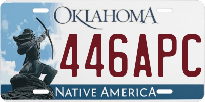 OK license plate 446APC