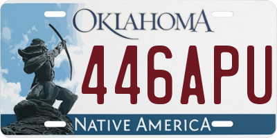 OK license plate 446APU