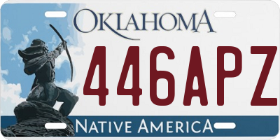 OK license plate 446APZ