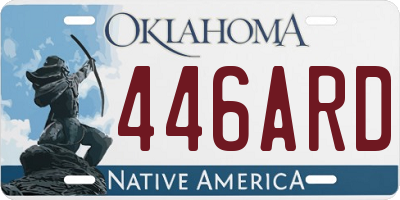 OK license plate 446ARD