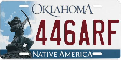 OK license plate 446ARF