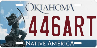 OK license plate 446ART
