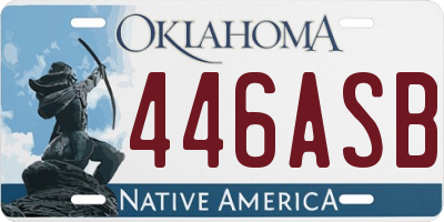 OK license plate 446ASB