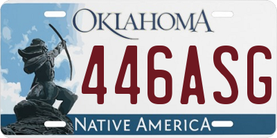 OK license plate 446ASG