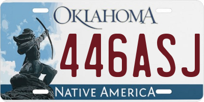 OK license plate 446ASJ