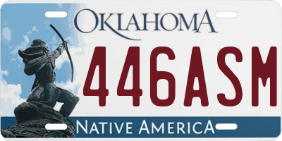 OK license plate 446ASM