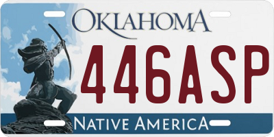 OK license plate 446ASP