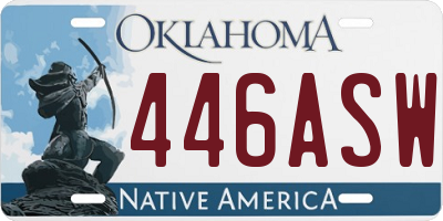 OK license plate 446ASW