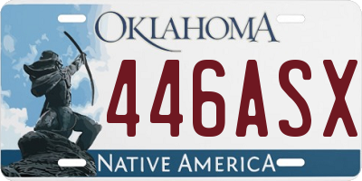 OK license plate 446ASX