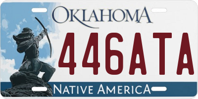 OK license plate 446ATA
