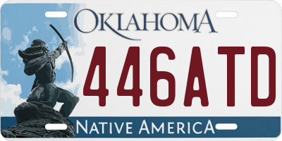OK license plate 446ATD