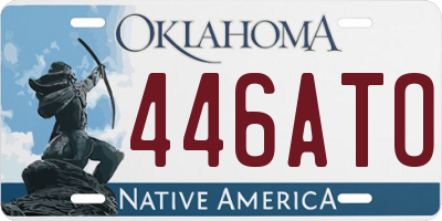 OK license plate 446ATO