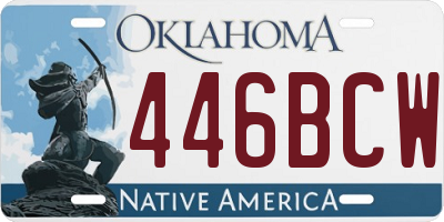 OK license plate 446BCW