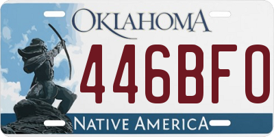 OK license plate 446BFO