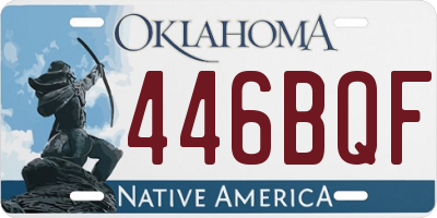 OK license plate 446BQF