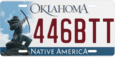 OK license plate 446BTT
