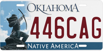 OK license plate 446CAG