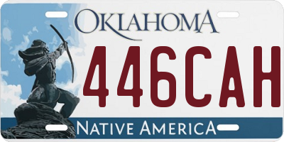 OK license plate 446CAH
