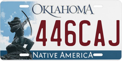 OK license plate 446CAJ