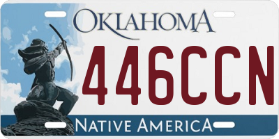 OK license plate 446CCN