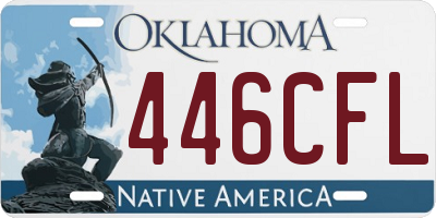 OK license plate 446CFL