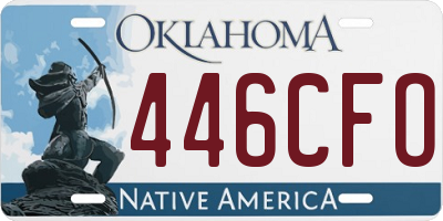 OK license plate 446CFO
