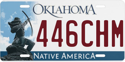 OK license plate 446CHM