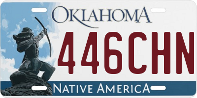 OK license plate 446CHN