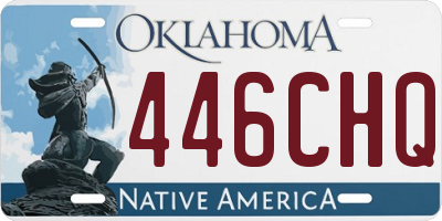 OK license plate 446CHQ