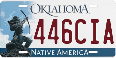 OK license plate 446CIA