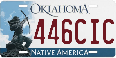 OK license plate 446CIC