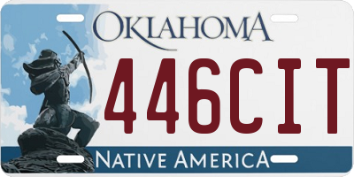 OK license plate 446CIT