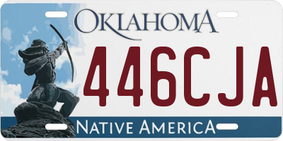 OK license plate 446CJA