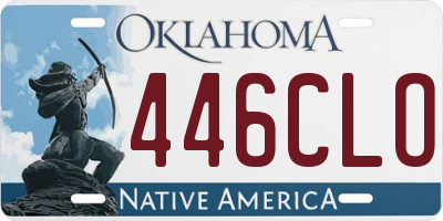 OK license plate 446CLO