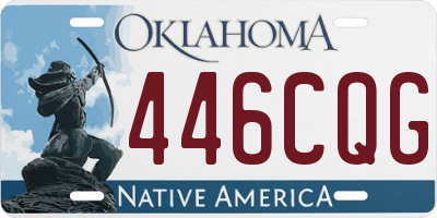 OK license plate 446CQG