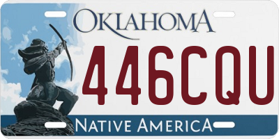 OK license plate 446CQU