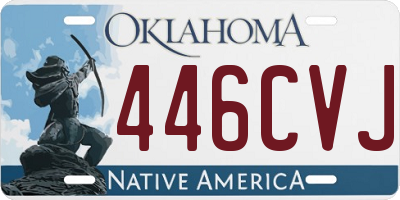 OK license plate 446CVJ